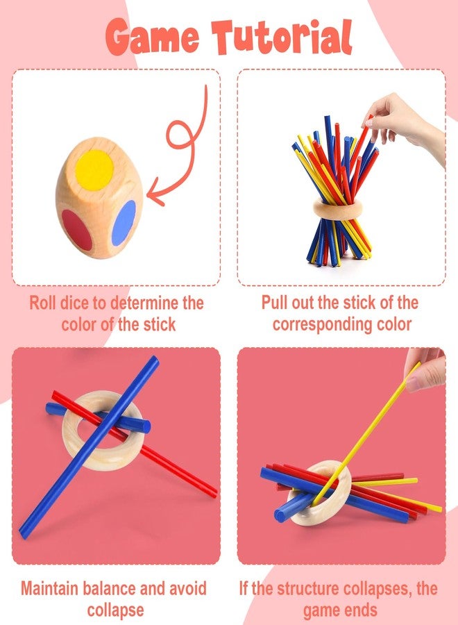 Wanheart Balance & Fun Wooden Stick Toys Family Game for Kids, Adults & Seniors - Enhances Coordination, Focus & Patience Training - Perfect for Family Gatherings, Parties & Travel - Image 3
